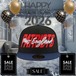 BRAND NEW - NFL New England Patriots cap Size 7 1/2 fitted RARE!